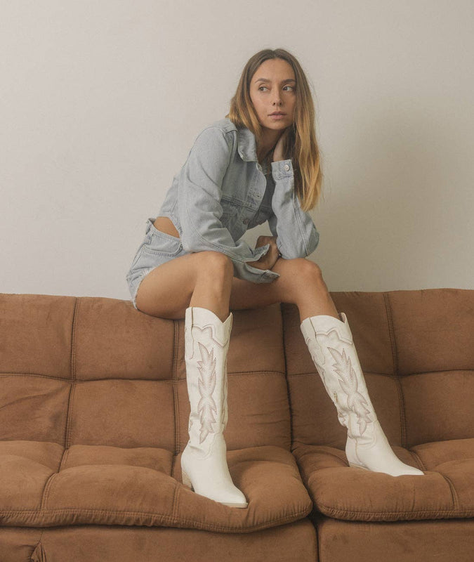 Oasis Embroidered Tall Boot