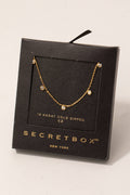 Secret Box Gold Dipped Cz Disc Charms Necklace: GD