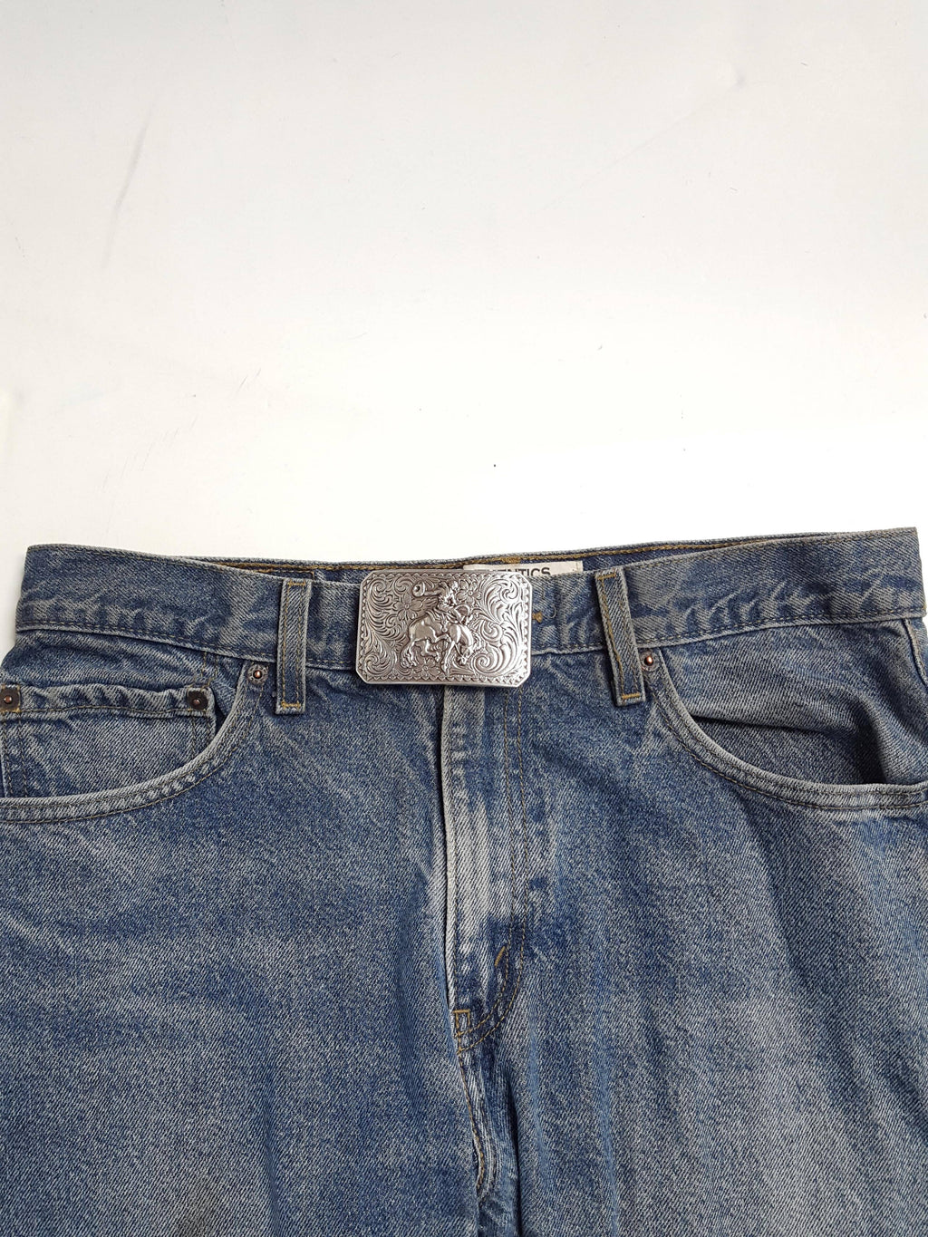 Buckle: Western Silver Rodeo Belt Buckle