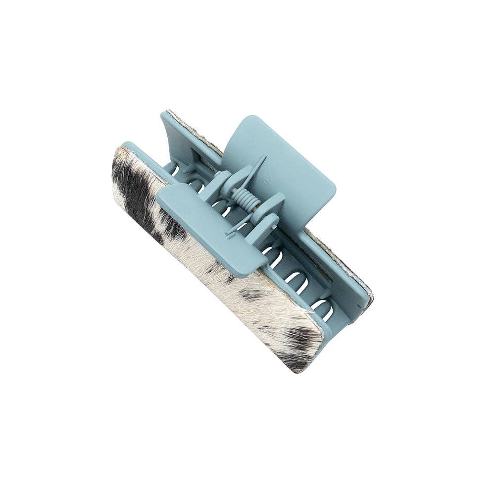 Cactus Bloom Ridge Hair Comb Clip: Hand-Tooled