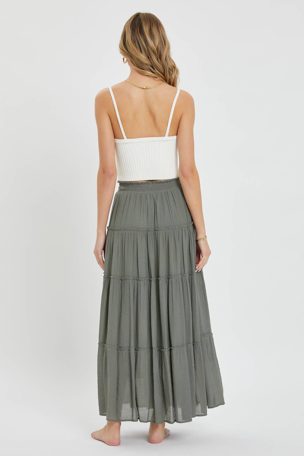 TIERED MAXI SKIRT