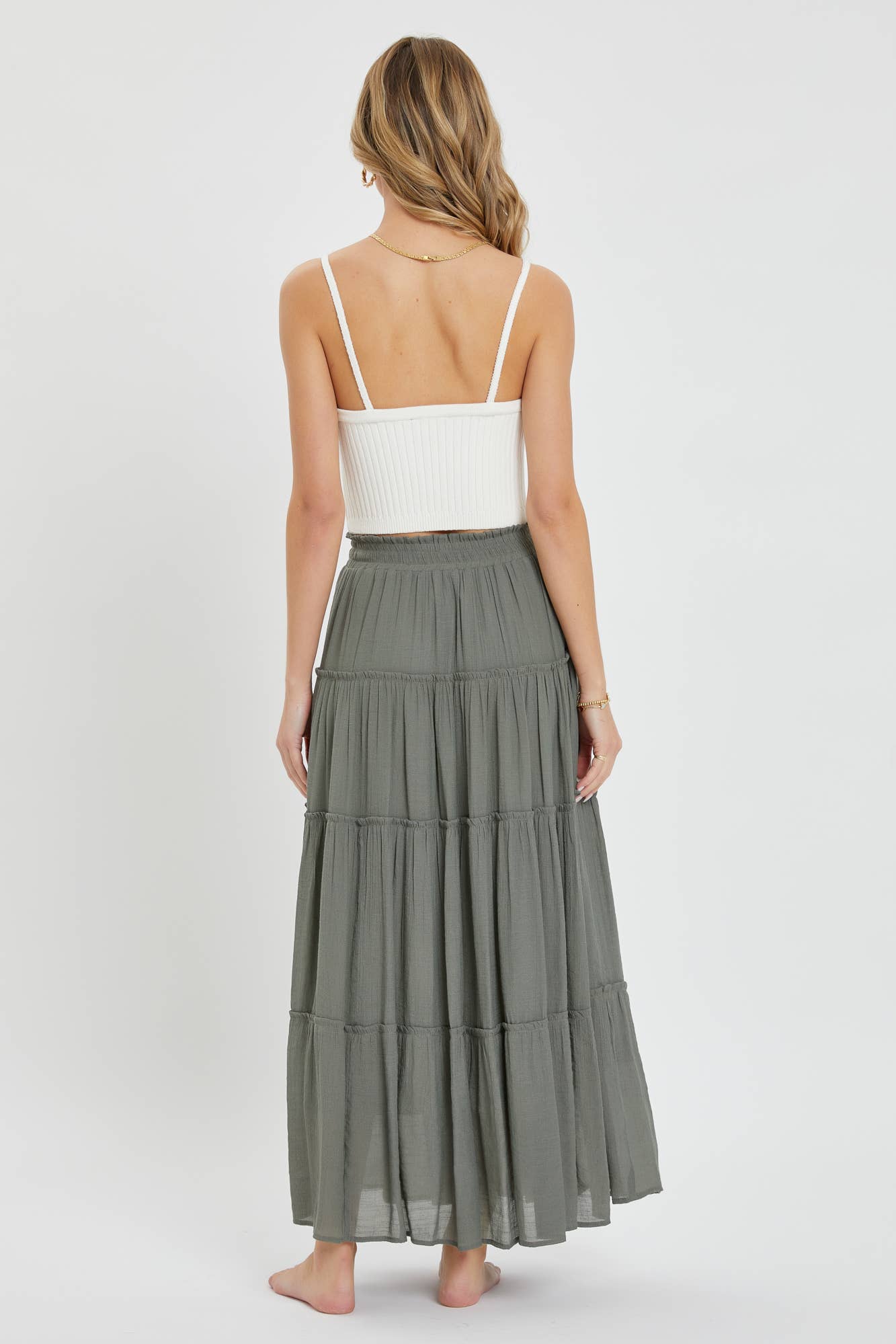 TIERED MAXI SKIRT