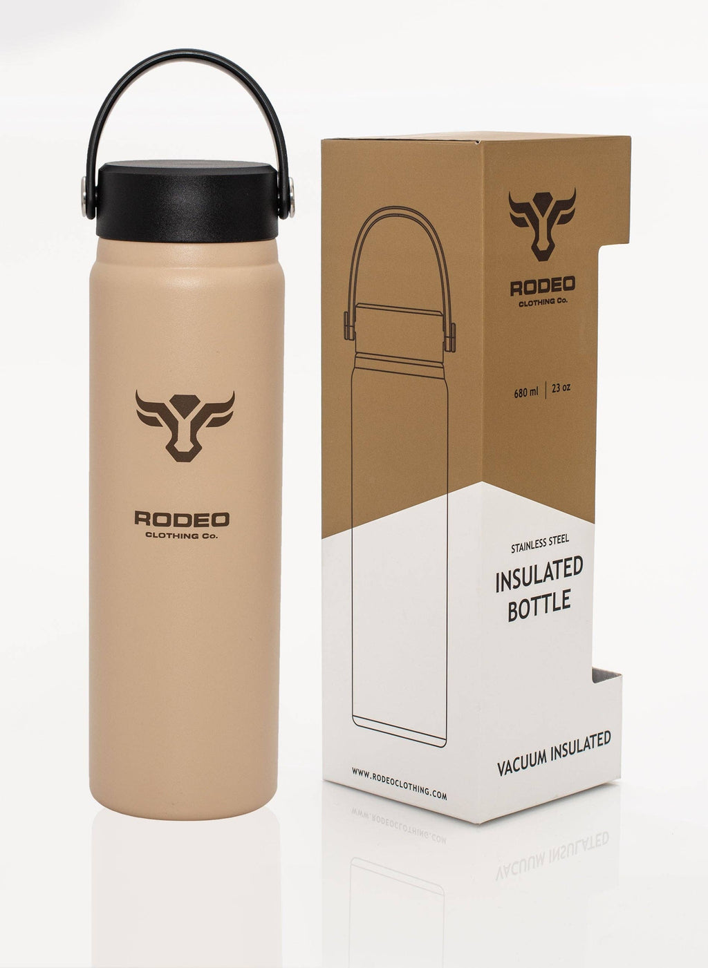 Rodeo Clothing Insulated Stainless Steel Water Bottle – WB100: Beige