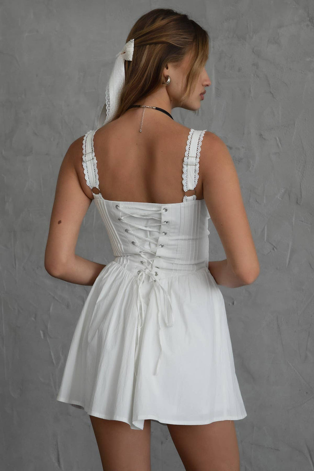 DARCY Body Cinching Mini Dress - White