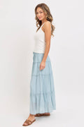 TIERED MAXI SKIRT