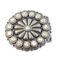Buckle: Oval Western Turquoise Stone Belt Buckle: Cream