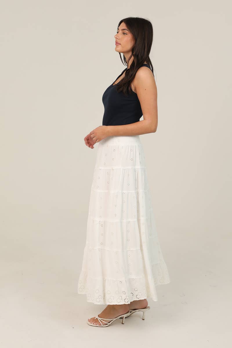 TIERED MAXI SKIRT
