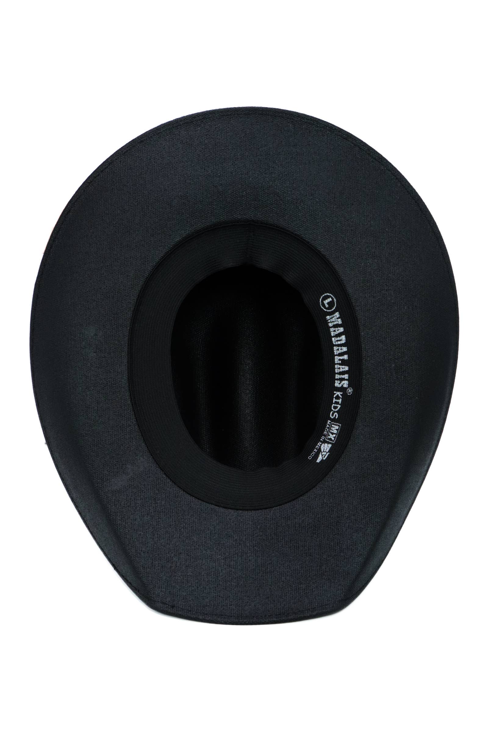 Kids Side Vent Cutter Crown Elite Cowboy Hat: BLACK / ONE SIZE