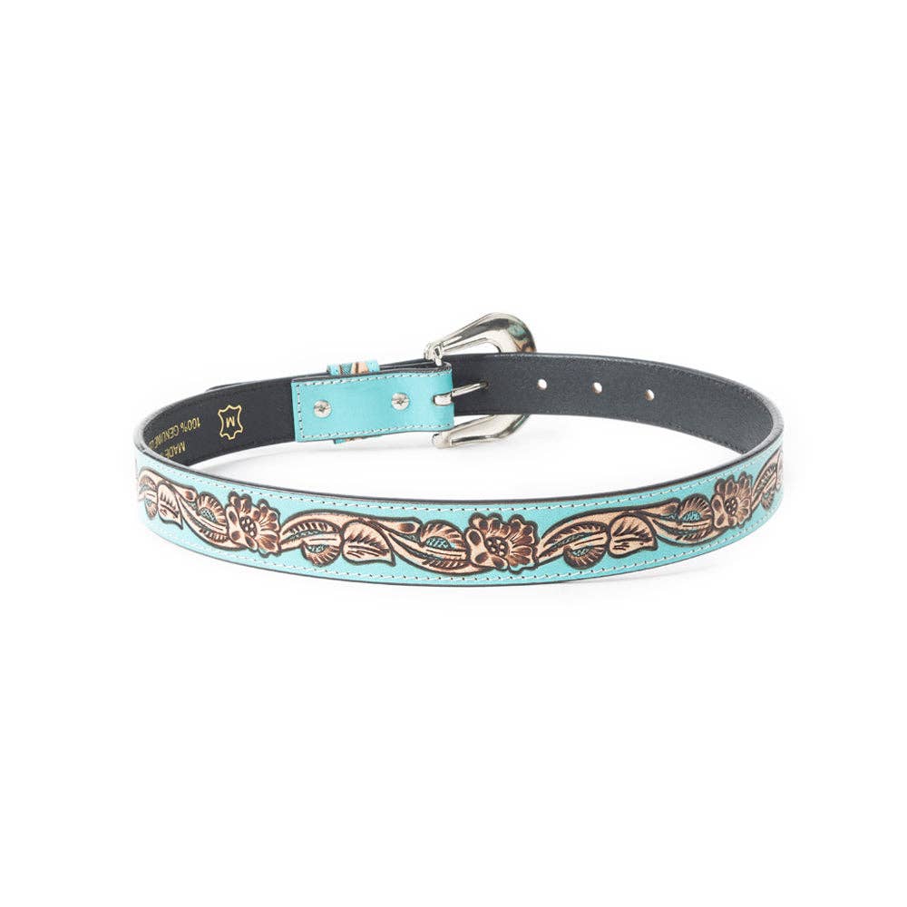 Jenson Hill Kid's Belt In Turquoise: Turquoise / Small