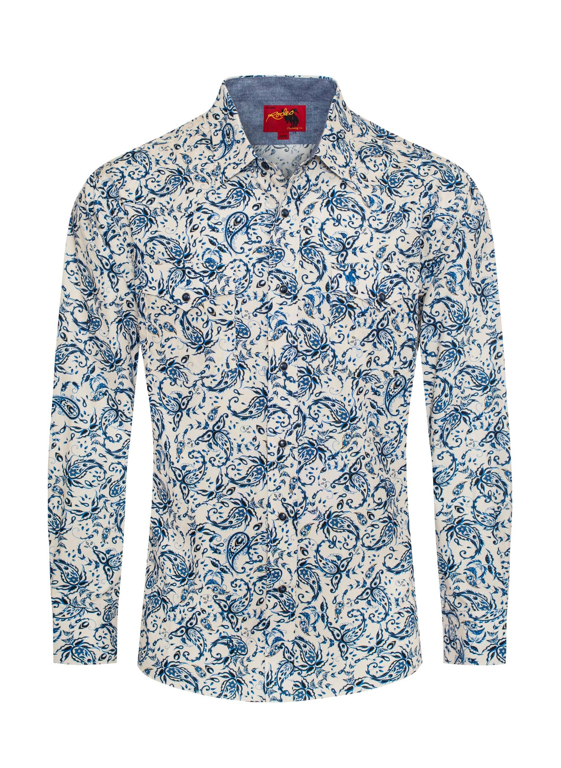 Men's Western Pearl Snap Print Shirt