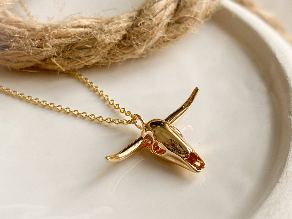 Longhorn Necklace: Silver