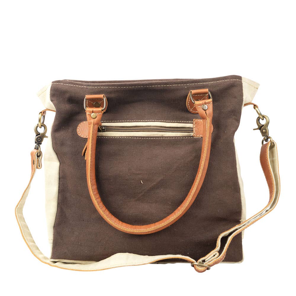 Brown Back Drop With Fish Canvas Tote