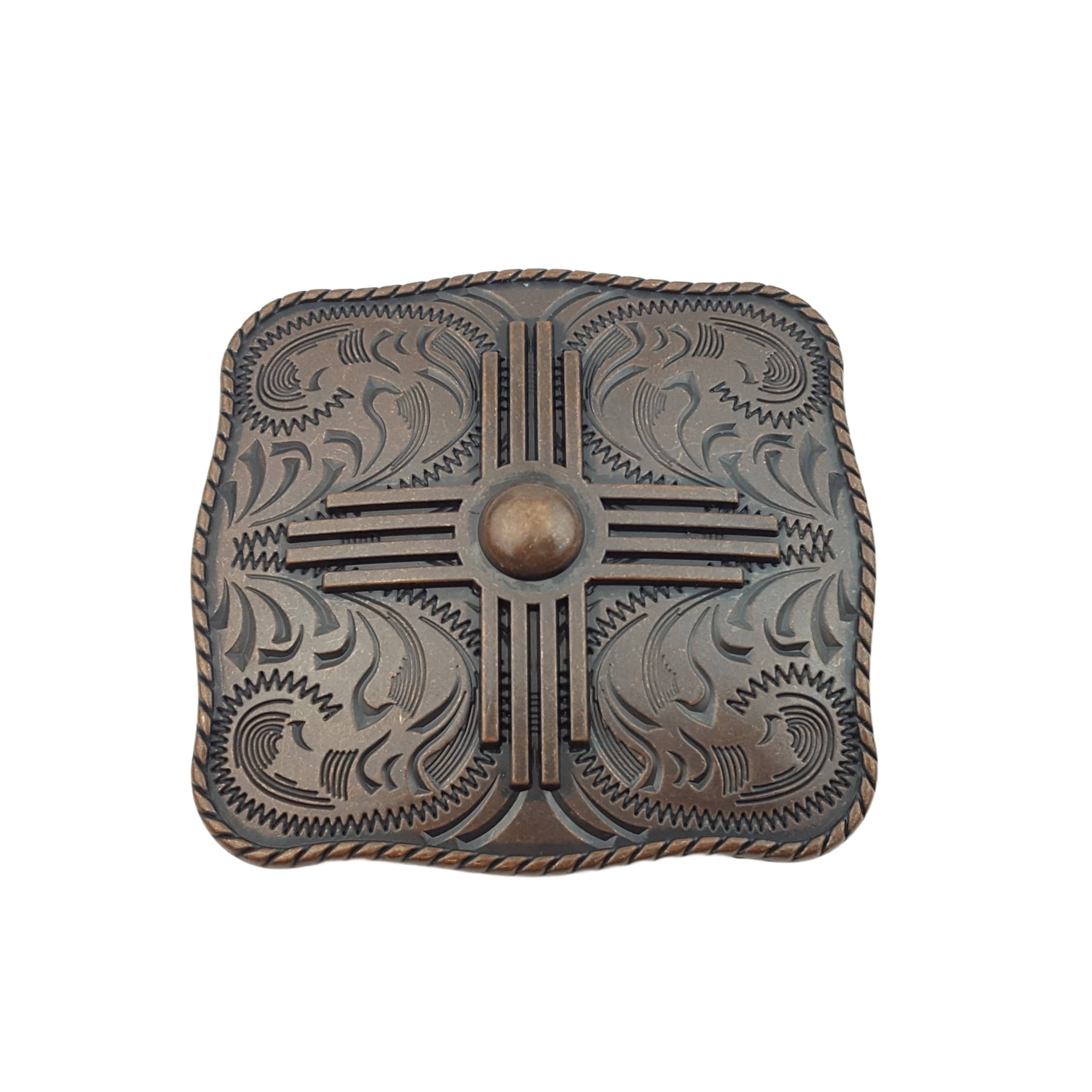 Buckle: Zia Square Shape Buckle: Matte Silver Finish