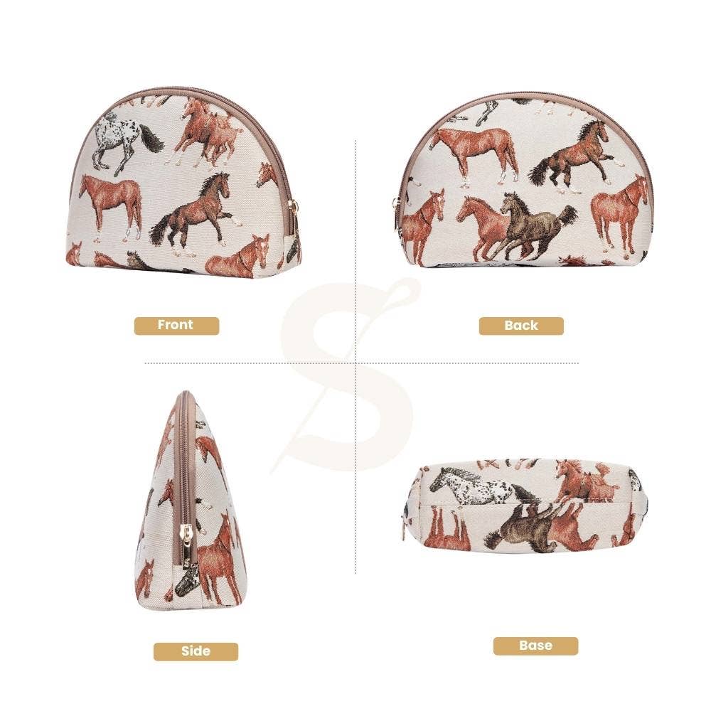 Running Horse Cosmetic Make Up Bag