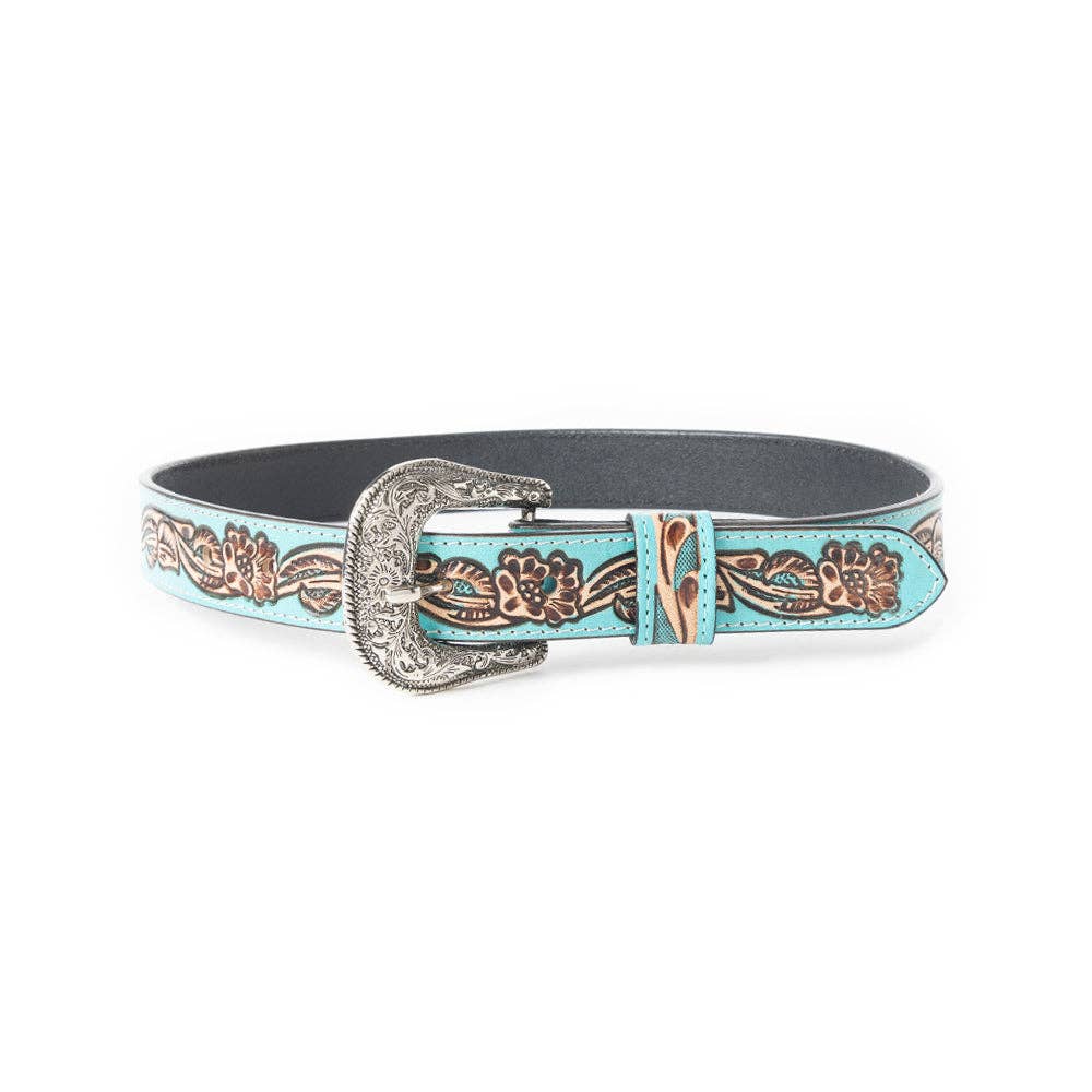Jenson Hill Kid's Belt In Turquoise: Turquoise / Small