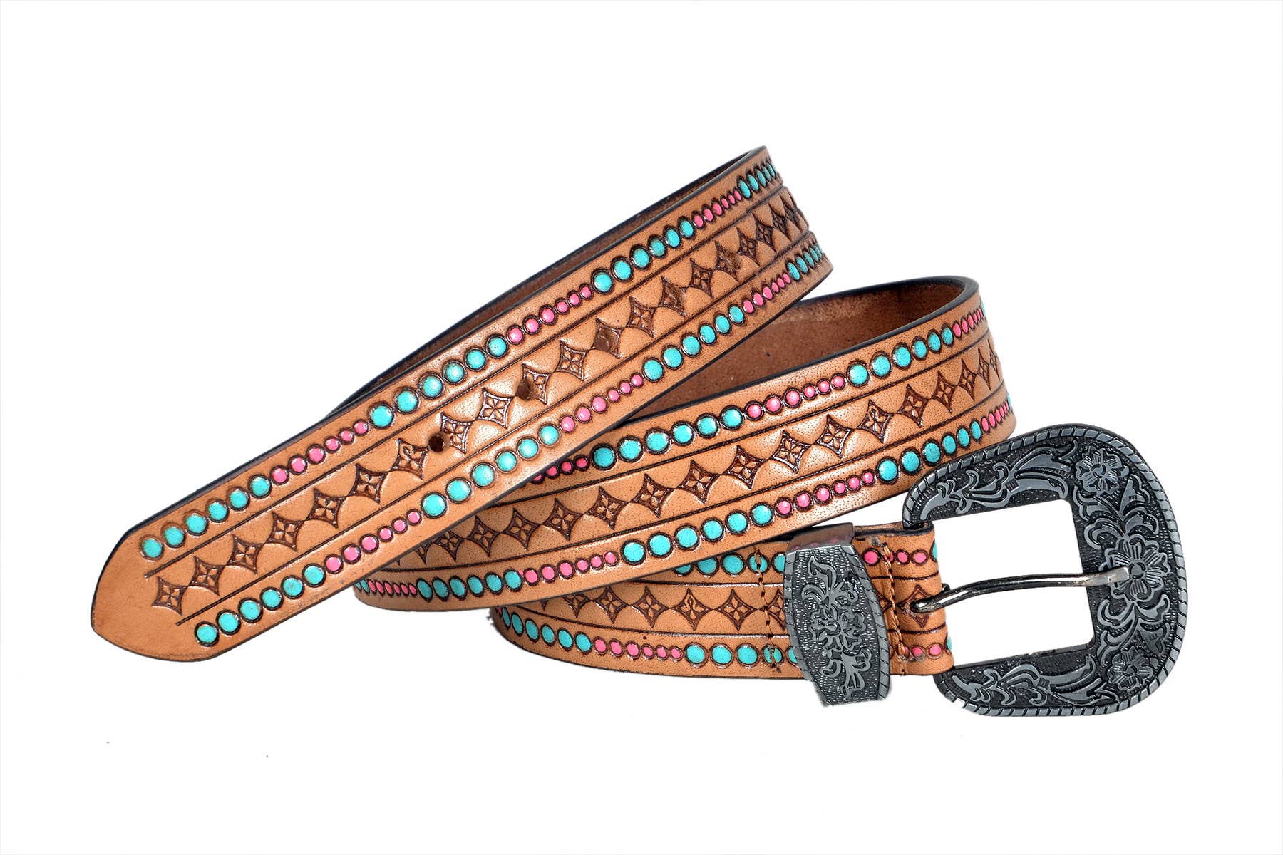 Western Geometric Tooled Belt