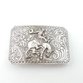 Buckle: Western Silver Rodeo Belt Buckle