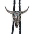 Longhorn Silver Metal Bolo Tie