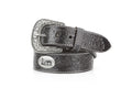 Tooled Leather Western Belt with Kneeling Cowboy ABB 14-2643
