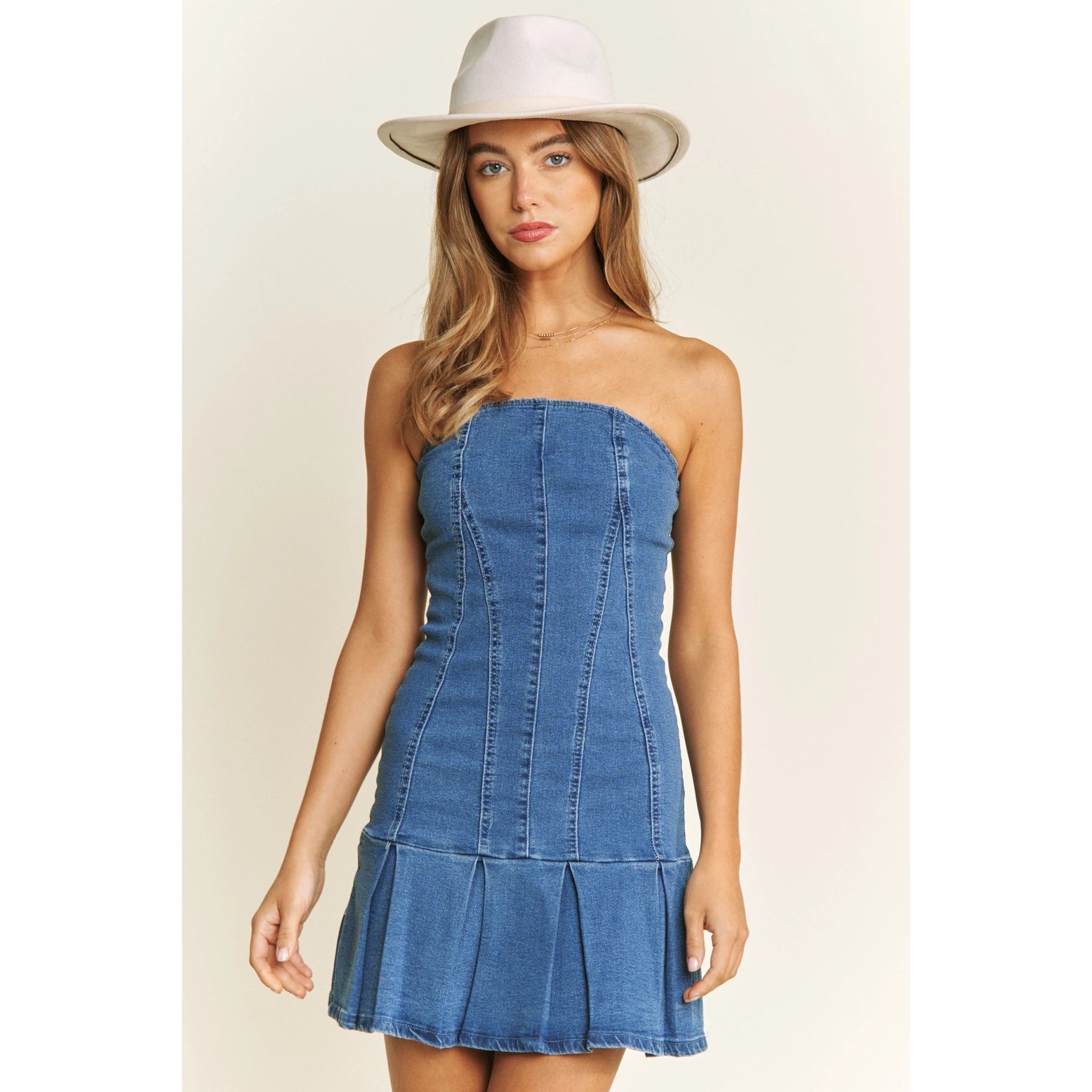 Denim Sleeveless Mini Dress