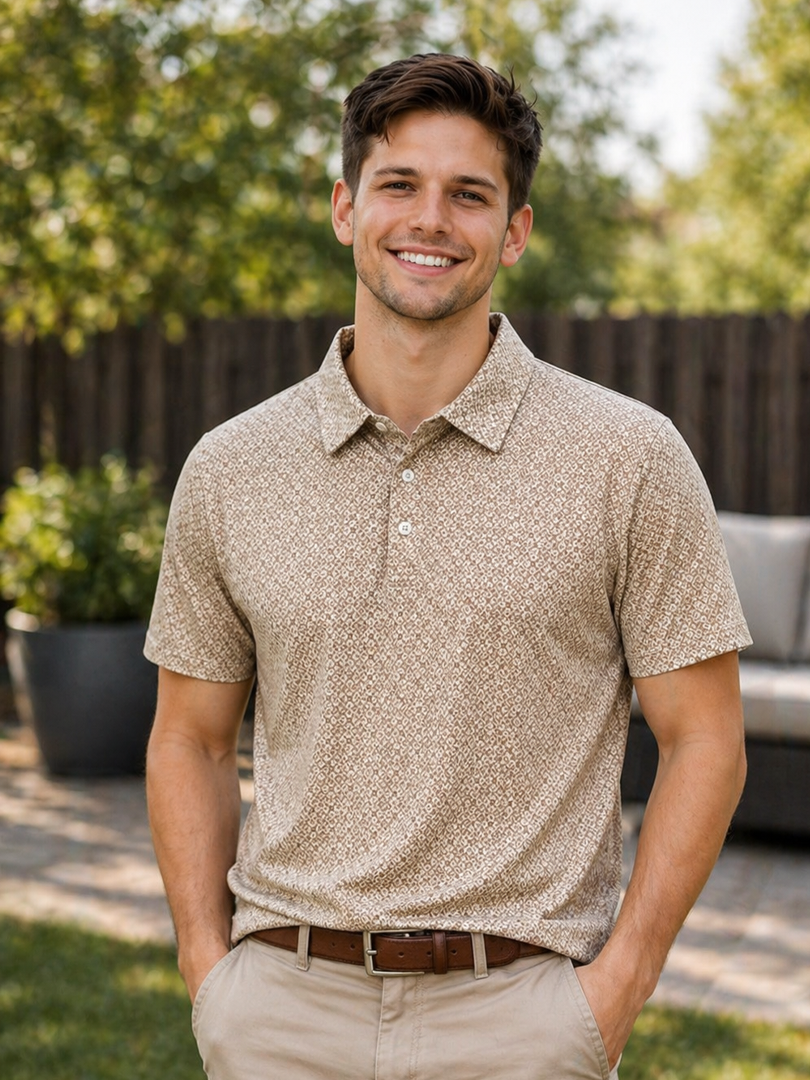 Men's Western Knit Polo with Snaps
