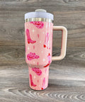 BOOTS HAT WESTERN STAINLESS STEEL TUMBLERS CUP 40oz