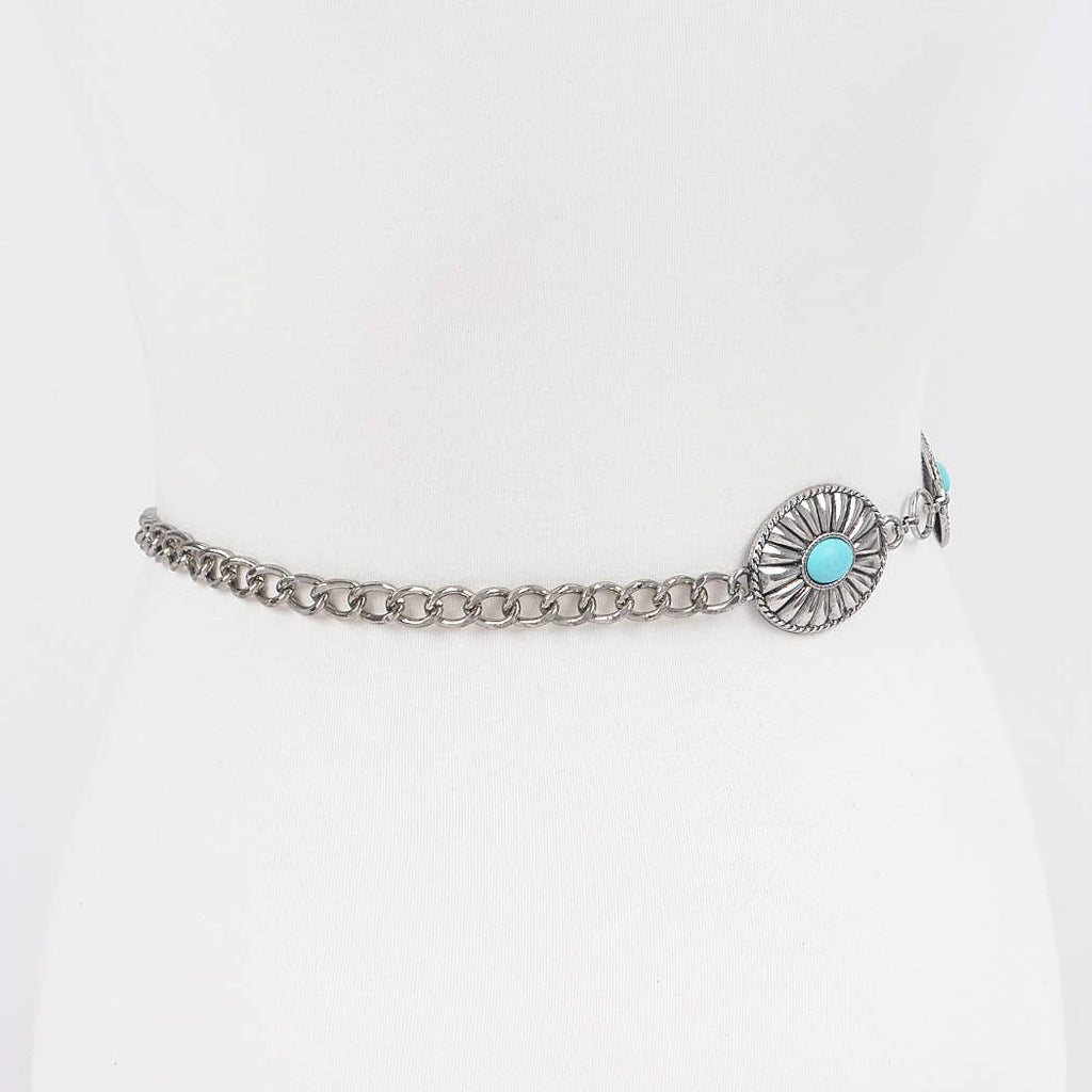 Western Style Metal Chain Belt: ATS