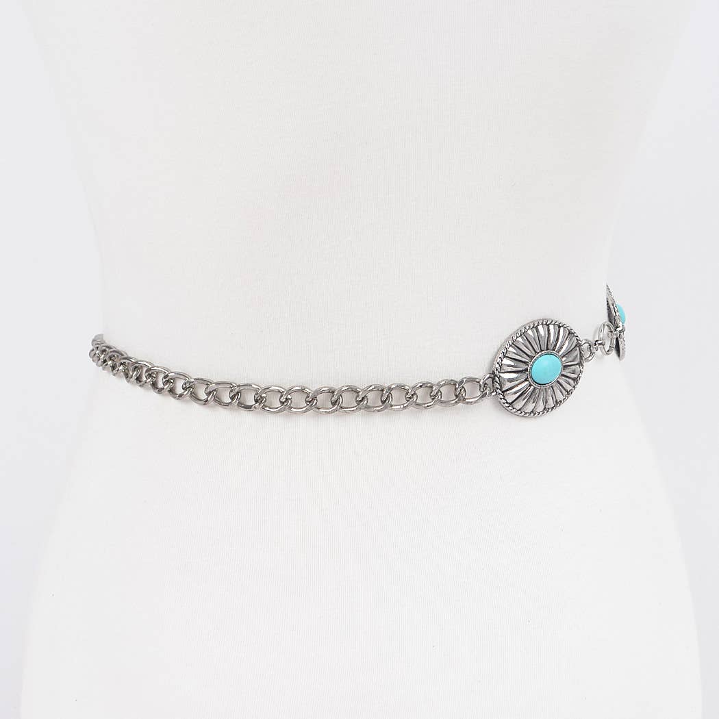 Western Style Metal Chain Belt: ATS