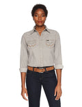 Wrangler Western Fashion Top - Grey Denim